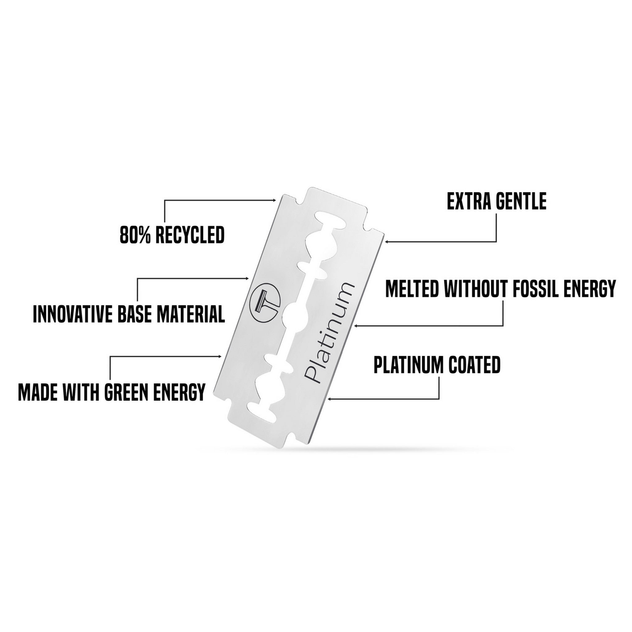 PLATINUM DOPPELSCHNEIDIGE RASIERKLINGEN X20